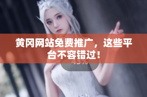 黄冈网站免费推广，这些平台不容错过！