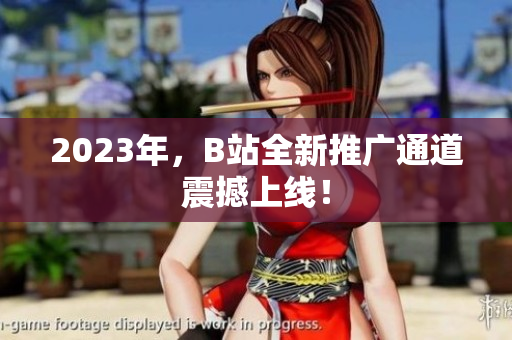 2023年，B站全新推广通道震撼上线！