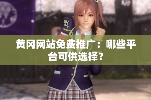 黄冈网站免费推广：哪些平台可供选择？
