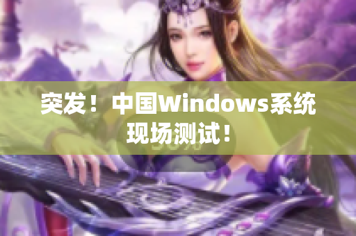 突发！中国Windows系统现场测试！