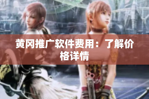 黄冈推广软件费用：了解价格详情