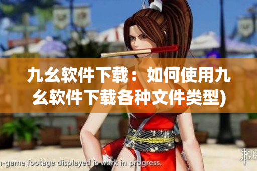 九幺软件下载：如何使用九幺软件下载各种文件类型)