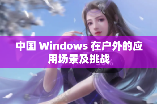 中国 Windows 在户外的应用场景及挑战