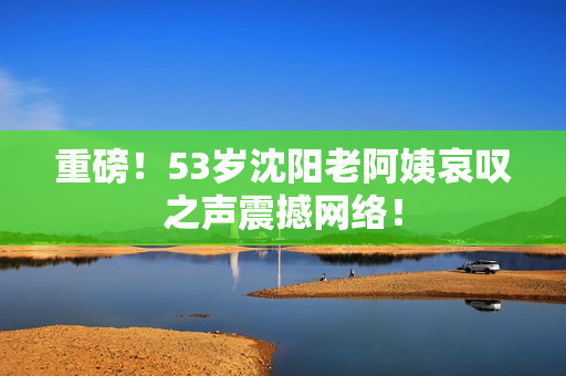 重磅！53岁沈阳老阿姨哀叹之声震撼网络！