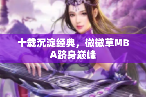 十载沉淀经典，微微草MBA跻身巅峰