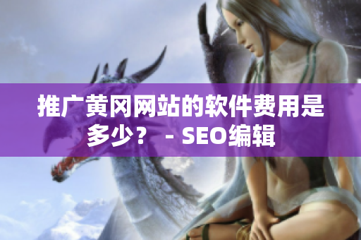 推广黄冈网站的软件费用是多少？ - SEO编辑