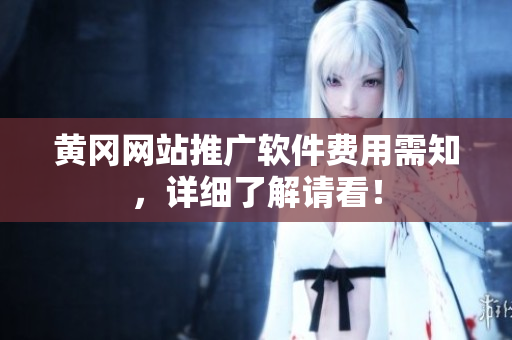黄冈网站推广软件费用需知，详细了解请看！
