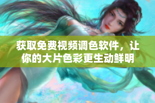 获取免费视频调色软件，让你的大片色彩更生动鲜明
