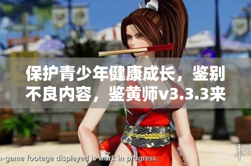 保护青少年健康成长，鉴别不良内容，鉴黄师v3.3.3来了！