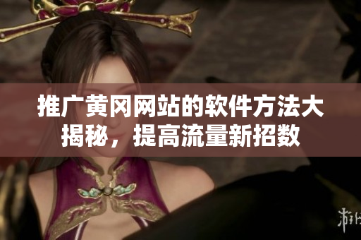 推广黄冈网站的软件方法大揭秘，提高流量新招数
