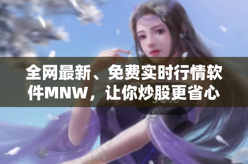 全网最新、免费实时行情软件MNW，让你炒股更省心