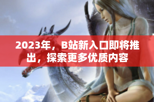 2023年，B站新入口即将推出，探索更多优质内容
