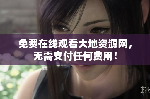 免费在线观看大地资源网，无需支付任何费用！