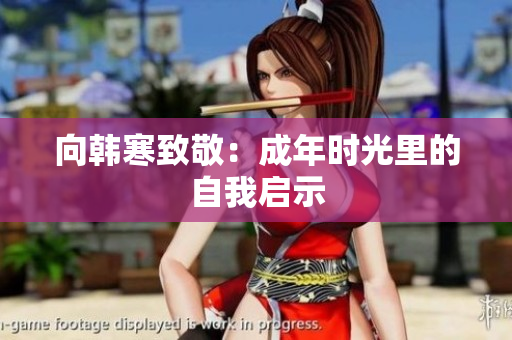 向韩寒致敬：成年时光里的自我启示