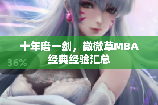 十年磨一剑，微微草MBA经典经验汇总