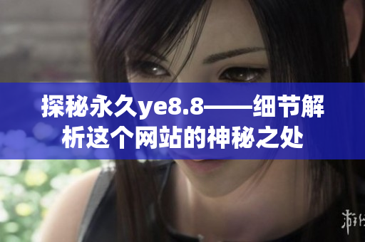 探秘永久ye8.8——细节解析这个网站的神秘之处