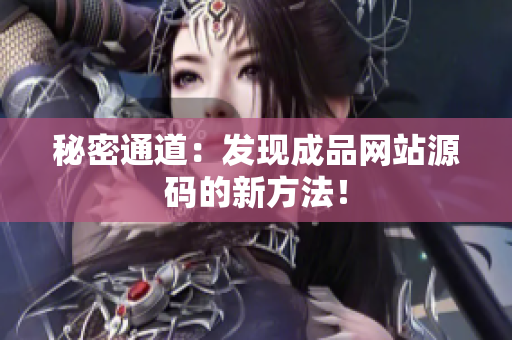 秘密通道：发现成品网站源码的新方法！
