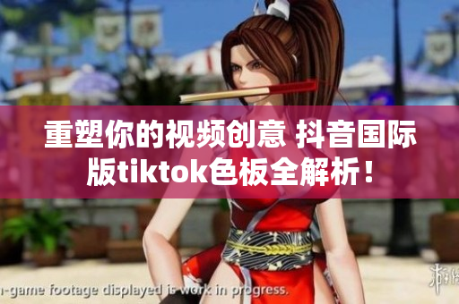 重塑你的视频创意 抖音国际版tiktok色板全解析！