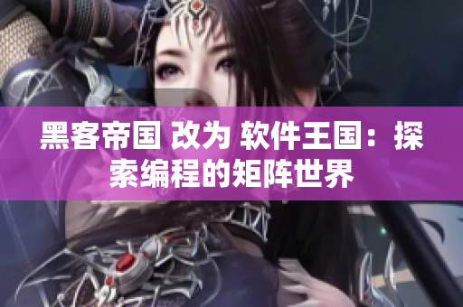 黑客帝国 改为 软件王国：探索编程的矩阵世界