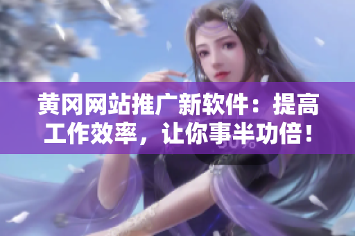 黄冈网站推广新软件：提高工作效率，让你事半功倍！