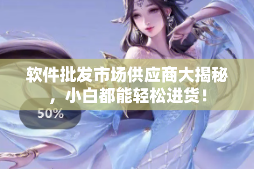 软件批发市场供应商大揭秘，小白都能轻松进货！