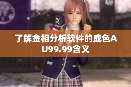 了解金相分析软件的成色AU99.99含义