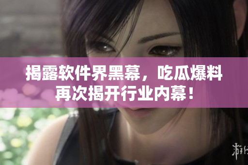 揭露软件界黑幕，吃瓜爆料再次揭开行业内幕！