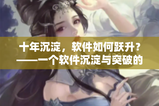 十年沉淀，软件如何跃升？——一个软件沉淀与突破的故事