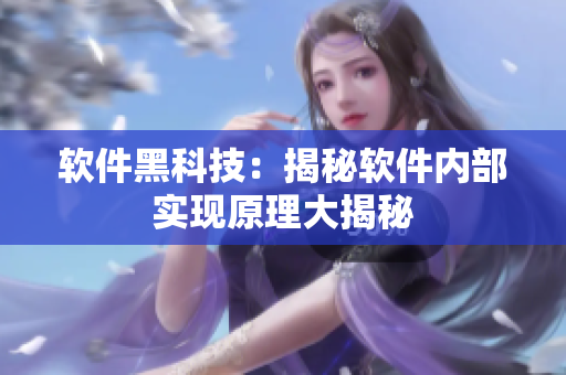 软件黑科技：揭秘软件内部实现原理大揭秘