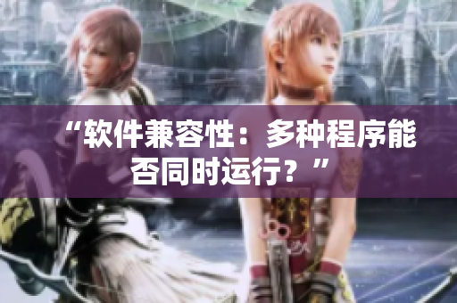 “软件兼容性：多种程序能否同时运行？”
