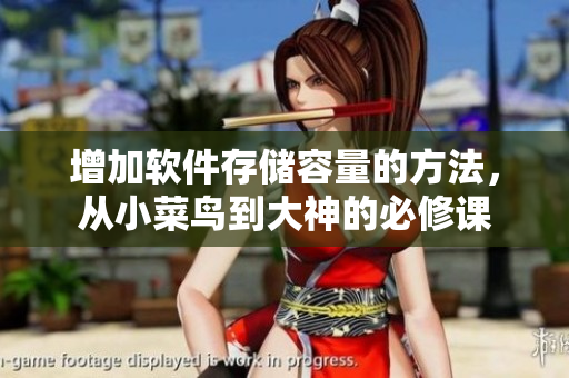 增加软件存储容量的方法，从小菜鸟到大神的必修课