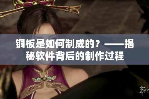 铜板是如何制成的？——揭秘软件背后的制作过程