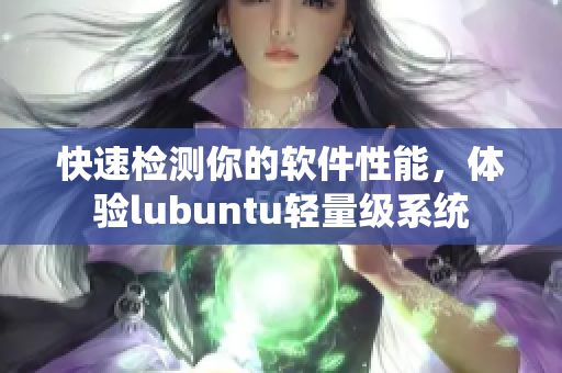 快速检测你的软件性能，体验lubuntu轻量级系统