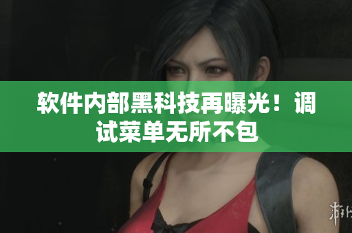软件内部黑科技再曝光！调试菜单无所不包
