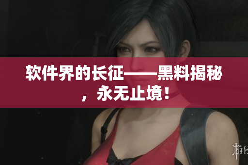 软件界的长征——黑料揭秘，永无止境！