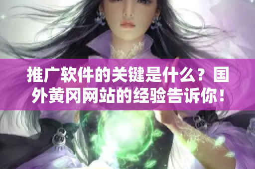 推广软件的关键是什么？国外黄冈网站的经验告诉你！