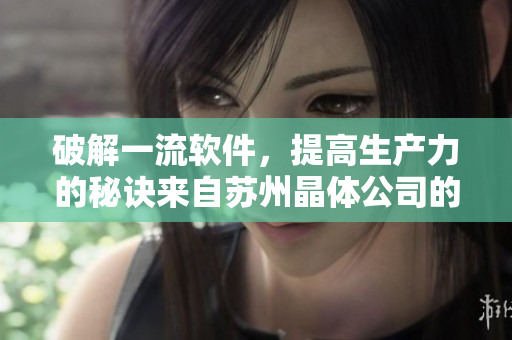 破解一流软件，提高生产力的秘诀来自苏州晶体公司的经验分享