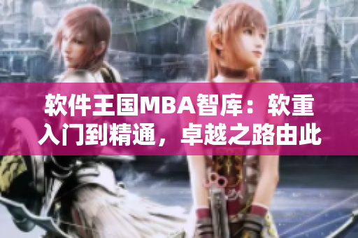 软件王国MBA智库：软重入门到精通，卓越之路由此开始