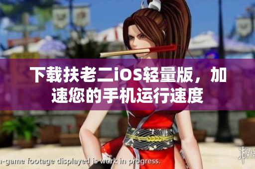 下载扶老二iOS轻量版，加速您的手机运行速度