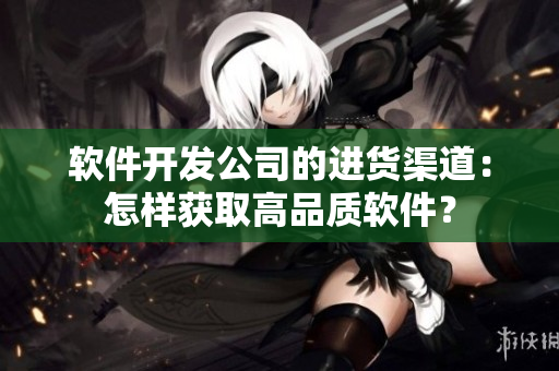 软件开发公司的进货渠道：怎样获取高品质软件？