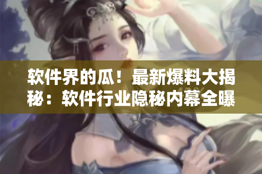 软件界的瓜！最新爆料大揭秘：软件行业隐秘内幕全曝光