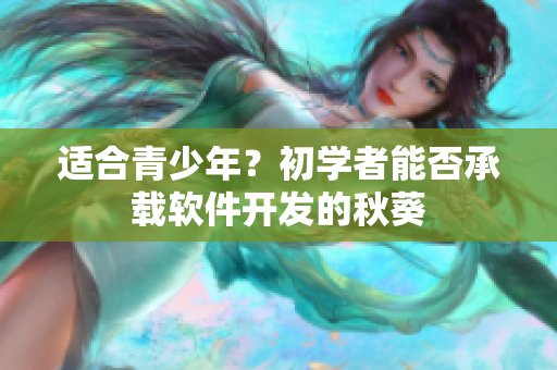 适合青少年？初学者能否承载软件开发的秋葵