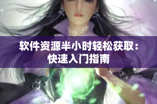 软件资源半小时轻松获取：快速入门指南