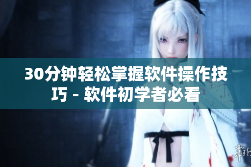 30分钟轻松掌握软件操作技巧 - 软件初学者必看