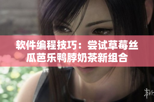 软件编程技巧：尝试草莓丝瓜芭乐鸭脖奶茶新组合