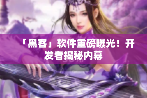 「黑客」软件重磅曝光！开发者揭秘内幕
