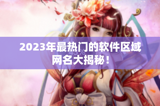 2023年最热门的软件区域网名大揭秘！