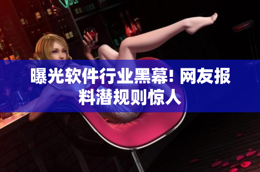 曝光软件行业黑幕! 网友报料潜规则惊人
