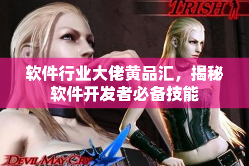 软件行业大佬黄品汇，揭秘软件开发者必备技能