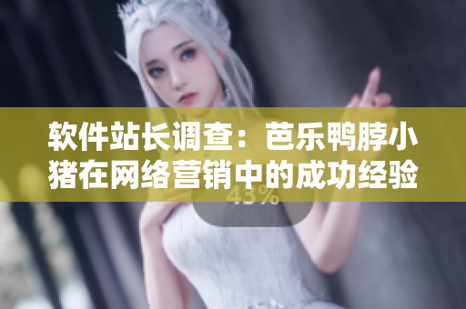 软件站长调查：芭乐鸭脖小猪在网络营销中的成功经验